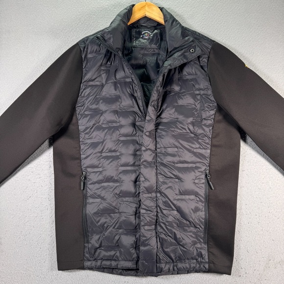 Speaker's Cup Fossa Apparel Down Puffer Jacket Men Medium Black Golf Active 2020 - Picture 3 of 12